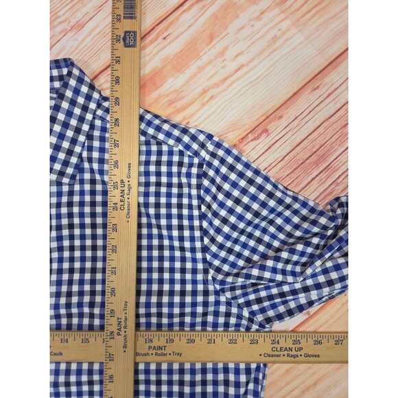 Untuckit Mens Warren Blue Check Slim-Fit Button-Down Shirt XL - Picture 7 of 7